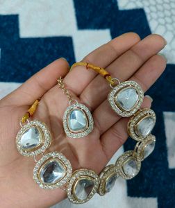 pearl choker set mang tika with2 jhumka ✨