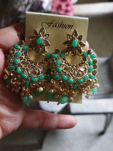 Beautiful Green Stone Earrings
