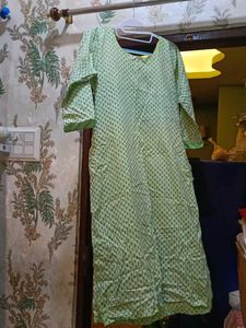 Light Green Printed Kurta with leggings