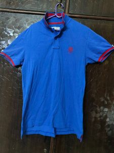 Blue &amp; Red Trim Polo Shirt