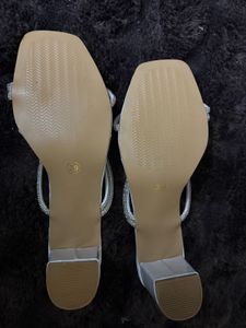 NEW Sparkling White Flat Sandals