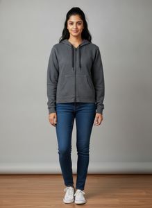 Grey Zip-Up Hoodie