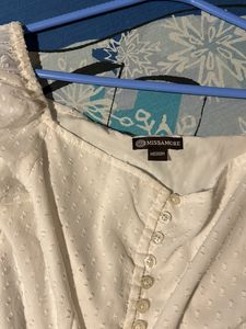 Missamore Size M Super Cute White Top New