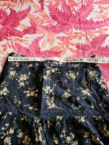Floral Print Dress with Matching Skirt