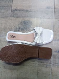 Cute White Bow Sandals