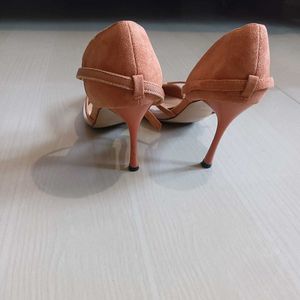 Elegant Suede &amp; Mesh Heels