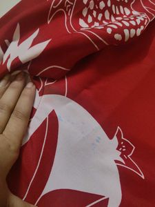Red Pomegranate Print Kurta