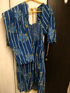💙✨ Beautiful Blue Floral Dress Set ✨💙