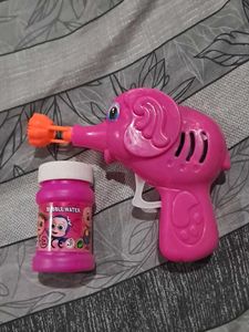 Pink Elephant Bubble Gun Toy