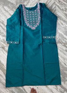 Elegant Teal Embroidered Kurta