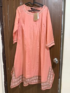 Peach Kurti Xxl With Tag
