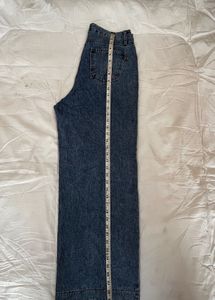Wide Leg Blue Denim Jeans