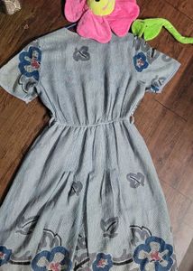 Vintage Floral Print Dress