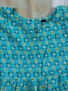 Beautiful Teal Kurta Set with Print