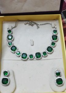 Emerald &amp; Diamond Necklace Set