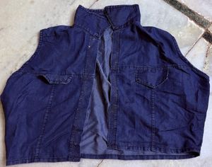 Blue Denim Dress with Stud Detail