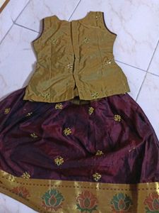 Mega offer 😍Girls Pattupavadai And Denim Pants Co