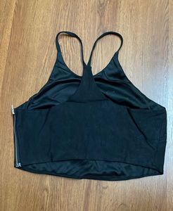 Black Halter Neck Crop Top