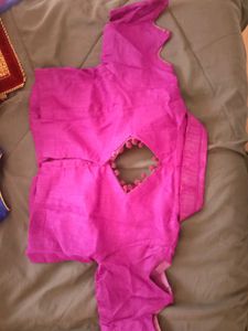 Beautiful Net Wine Colour Saree With Blouze