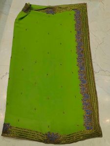 Green Colour Wedding Wear Saree