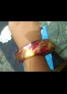 Unique Red &amp; Gold Bangle