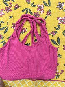 Combo of 3 Basic Tops Blue pink Cropped Polo Shirt
