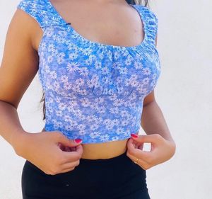 Floral Print Crop Top