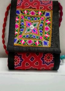 Boho Embroidered Clutch Bag
