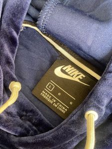 Nike Blue Velour Hooded Dress