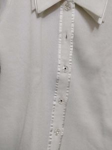 Elegant White Button-Down Shirt