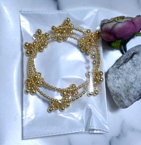 Golden Ghungroo Bangle Set