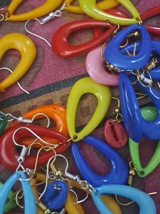 4 Funky Colorful Drop Earrings