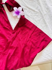 maroon jumpsuit