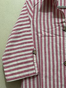 Striped Button-Down Dress