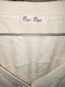 Cream Cable Knit Cardigan