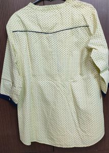 Plus Size Cotton Kurti | Bust: 44 (XL) | Buttoned Sleeves | Flattering Shape | Perfect For College And Office