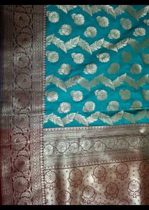 Elegant Teal Banarasi Saree