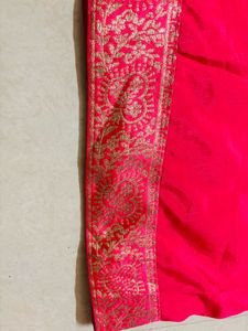 soft Pink Embroidered Saree