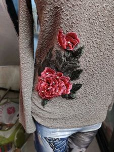 Chic Cold Shoulder Embroidered Top