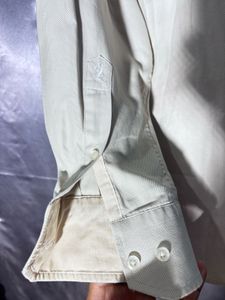 Men's Classic Beige Long-Sleeve Shirt
