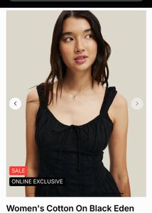 Flowy Black Midi Dress