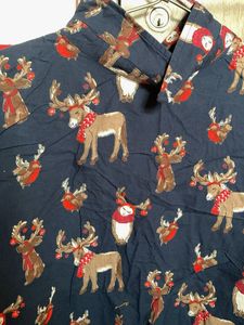 Festive Reindeer Print Shirt