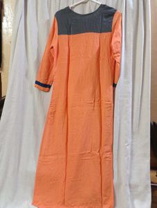 Contemporary Orange &amp; Black Designer Kurti