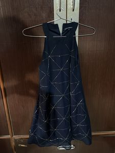 A Party Wear Gala sleeveless Royal Blue One Piece.