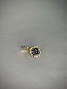 Elegant DO Black Rose Stud Earring