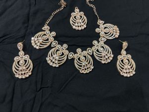 Rose Gold Kundan Jewelry set