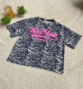 Zebra Print New York Graphic Tee