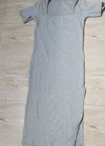 Gray Midi Bodycon Dress