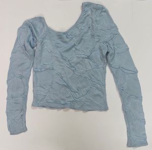 Light Blue One shoulder Top
