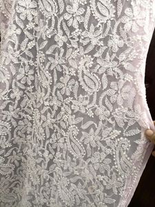 Lucknowi Handwork Chickankari Baby Pink Kurta